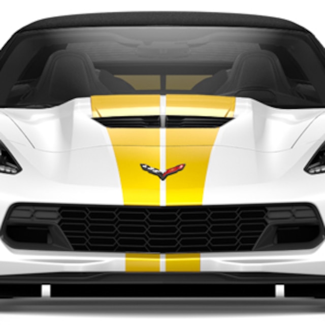 Dual Racing Stripe Package in Velocity Yellow for Convertible Models