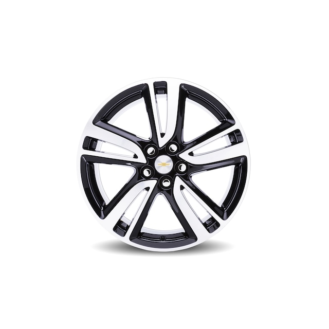 18x7.5-Inch Aluminum 5-Split-Spoke Wheel in High Gloss Black