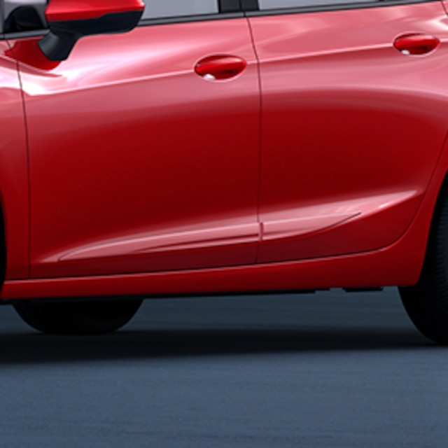 Front and Rear Smooth Door Moldings in Cajun Red Tintcoat