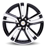 18 x 7.5-Inch Cast Aluminum 5-Split-Spoke Wheel Package in High Gloss Black