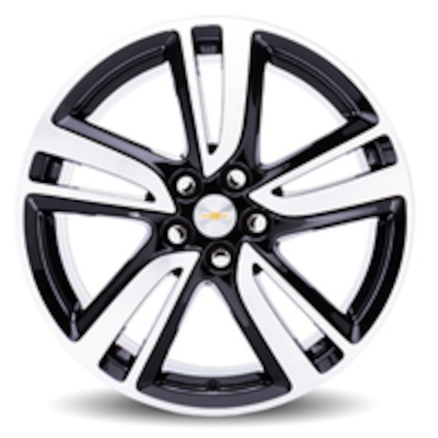 18 x 7.5-Inch Cast Aluminum 5-Split-Spoke Wheel Package in High Gloss Black