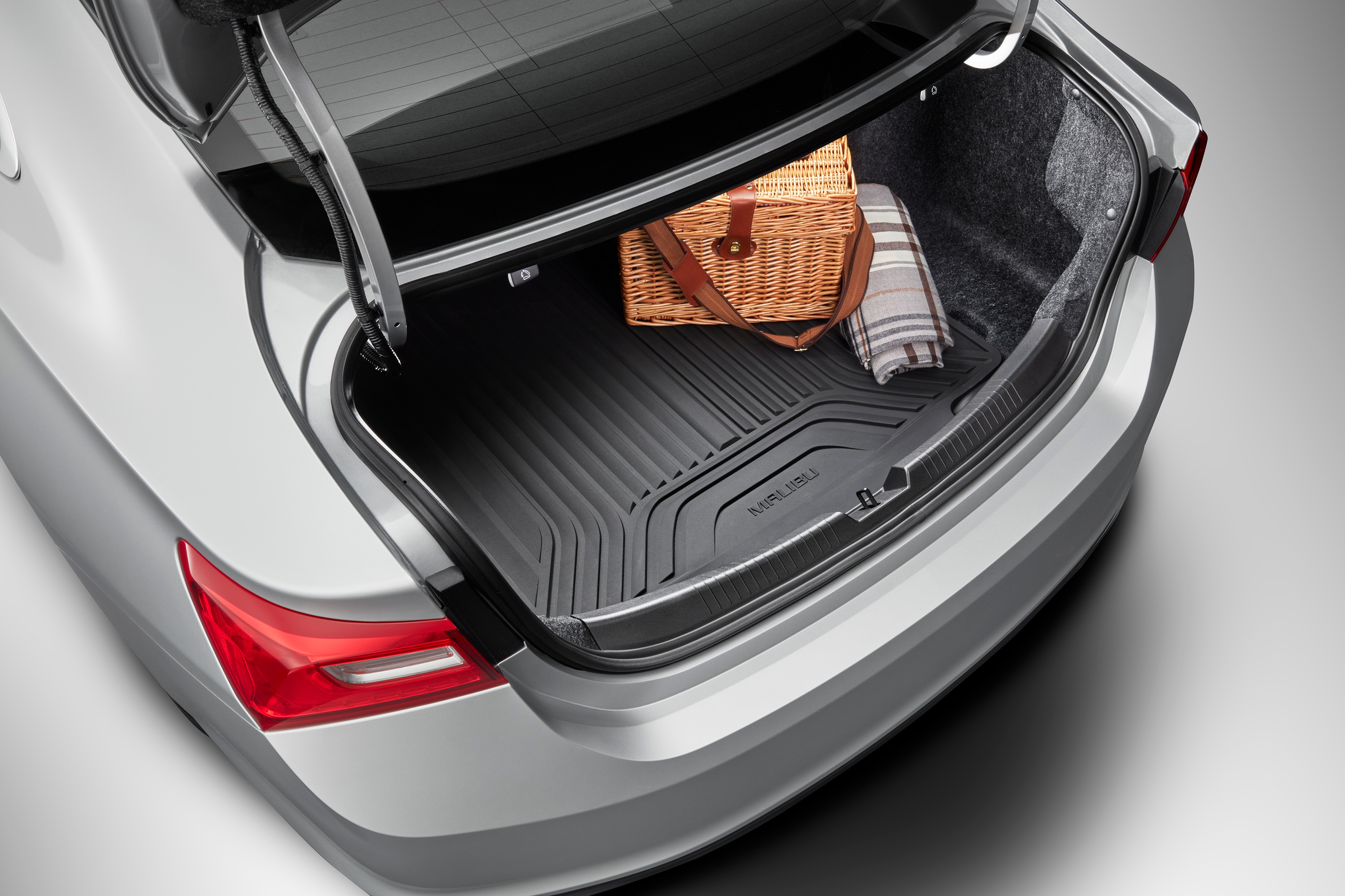 Premium All-Weather Cargo Area Mat in Jet Black with Malibu Script