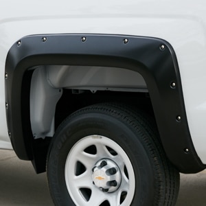 Standard and Long Box Bolt-On Look Fender Flare Set by EGR® in Black - Associated Accessories