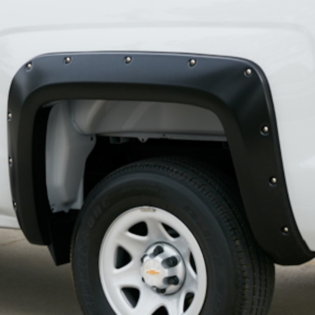 Standard and Long Box Bolt-On Look Fender Flare Set by EGR® in Black - Associated Accessories