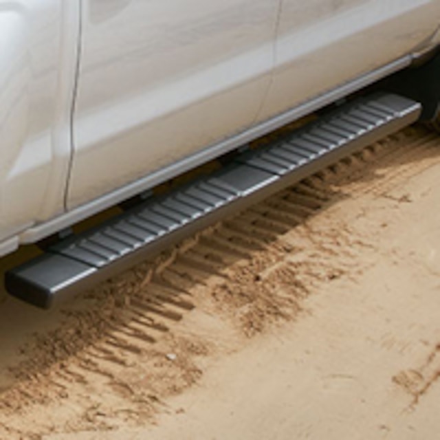 Crew Cab with Diesel Engine 6-Inch Rectangular Assist Steps in Black