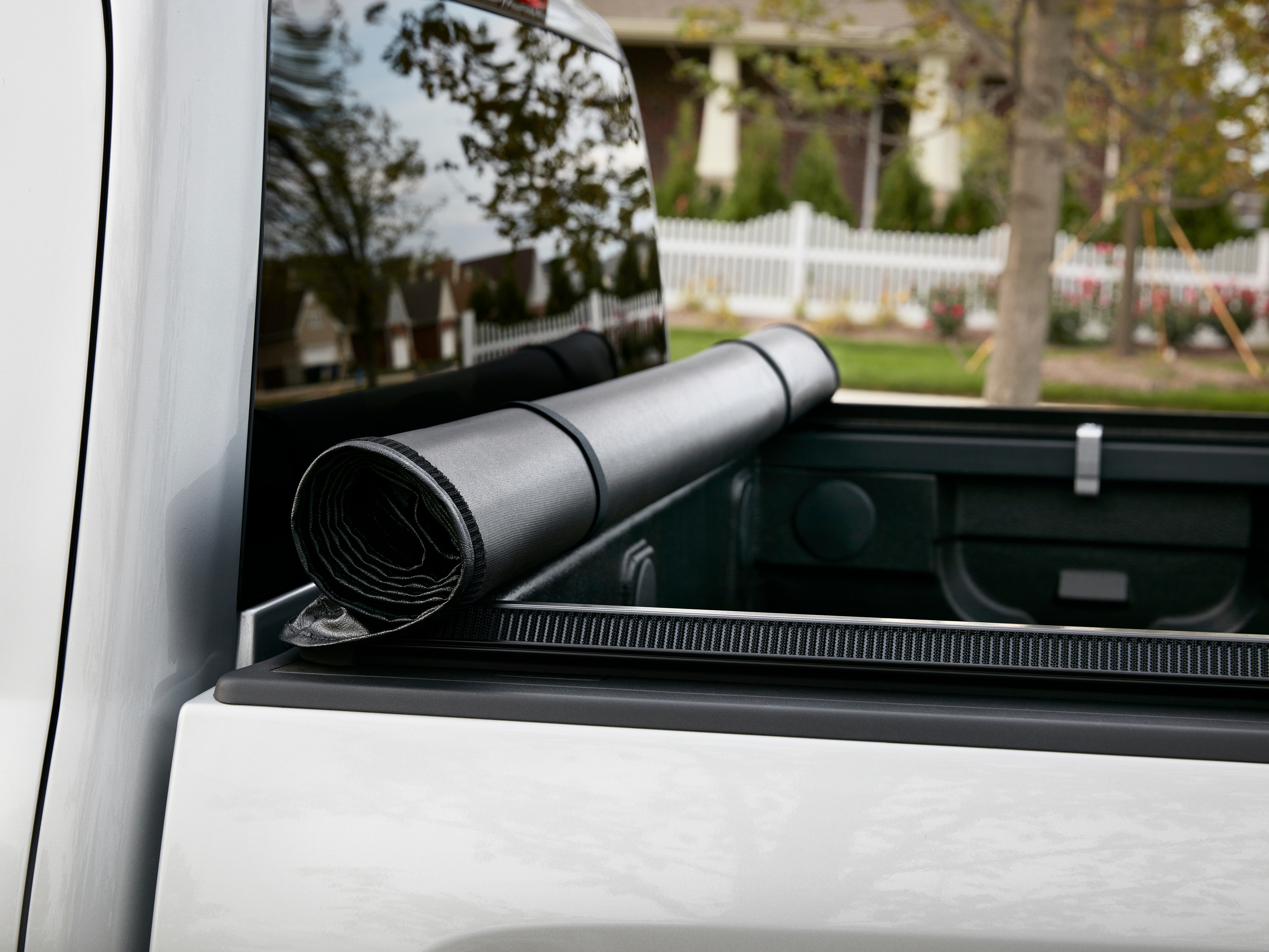 Long Bed Soft Roll-Up Truck Bed Cover in Black by Advantage® - Associated Accessories