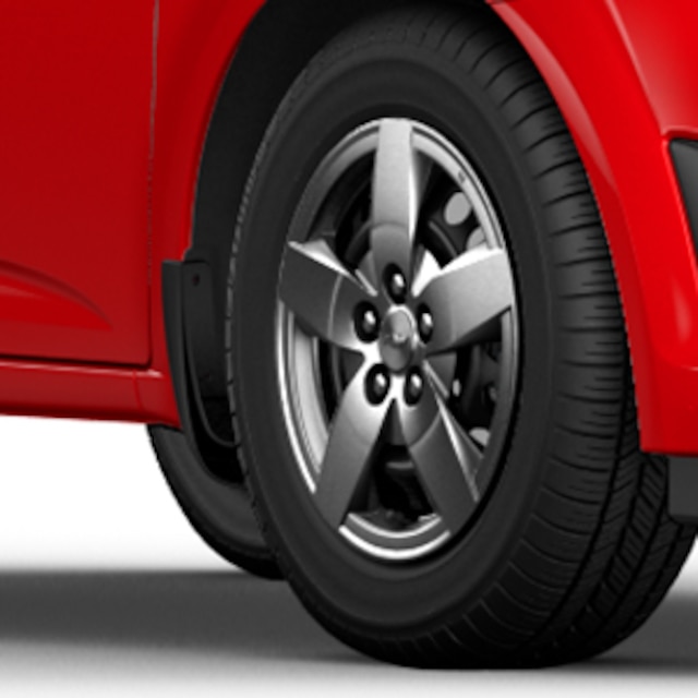Front Splash Guards in Mosaic Black Metallic (for Sedan Models)