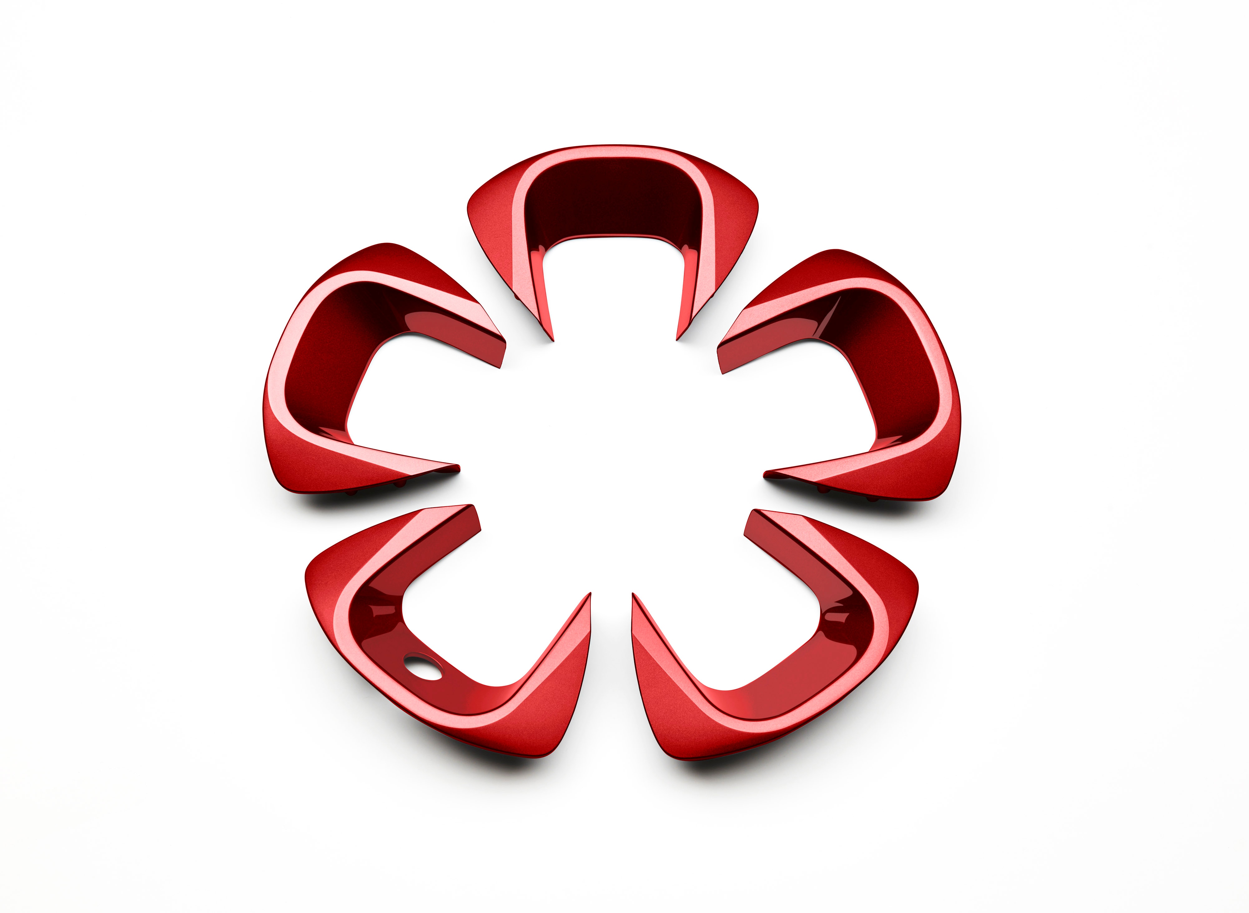 Wheel-Spoke Inserts in Red