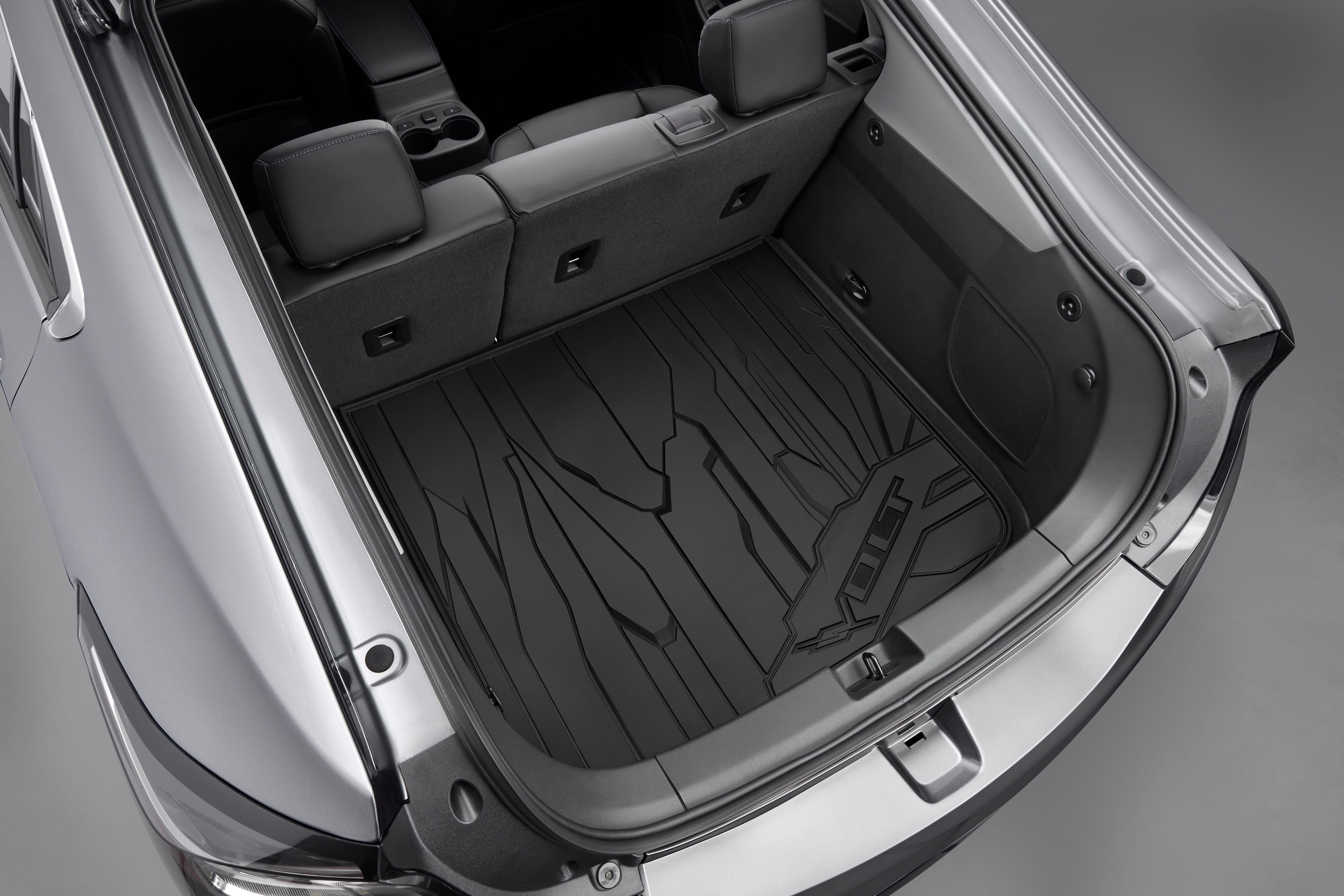 Premium All-Weather Cargo Area Mat in Jet Black with Volt Script