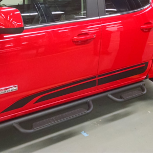 Crew Cab Body Side Decal Package in Black