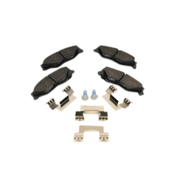 GM Genuine Parts Rear Disc Brake Pad Set with Clips and Bolts
