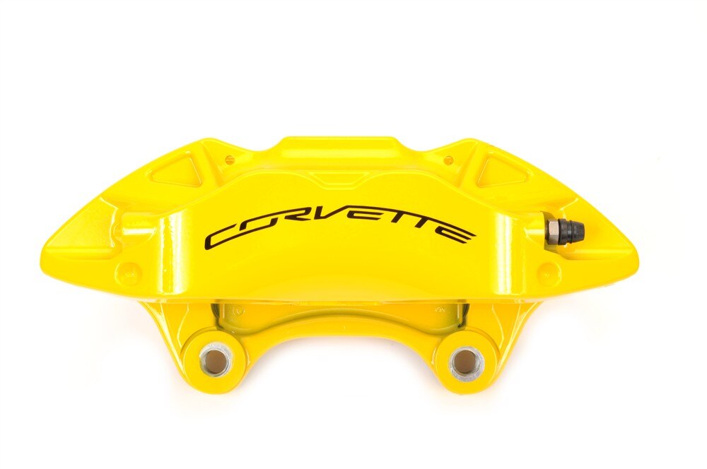 GM Genuine Parts Yellow Front Passenger Side Disc Brake Caliper Assembly