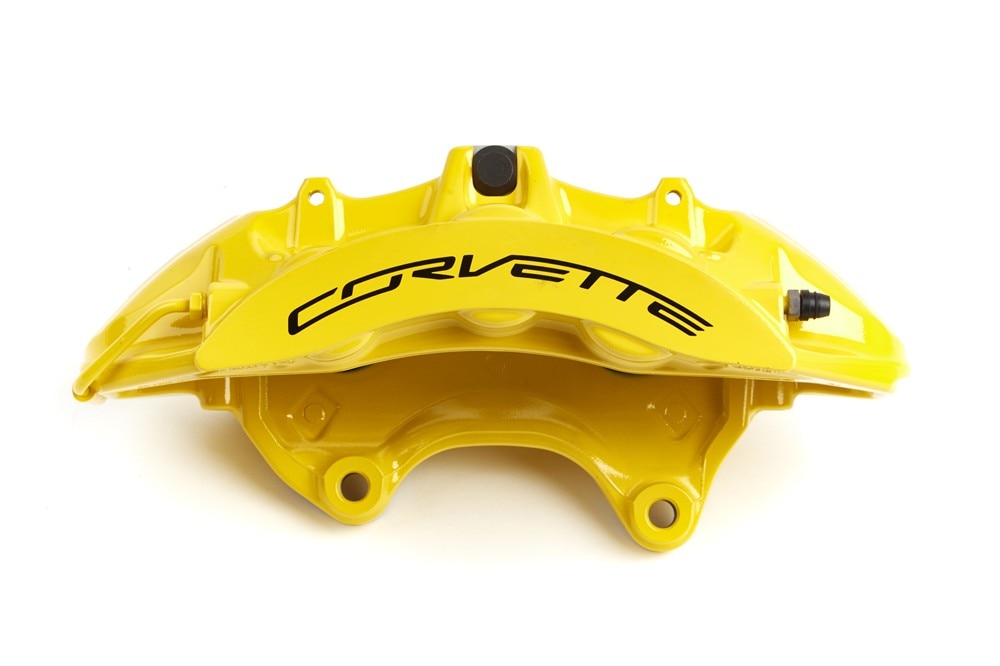 GM Genuine Parts Yellow Front Passenger Side Disc Brake Caliper Assembly
