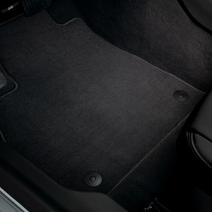 First- and Second-Row Carpeted Floor Mats in Ebony