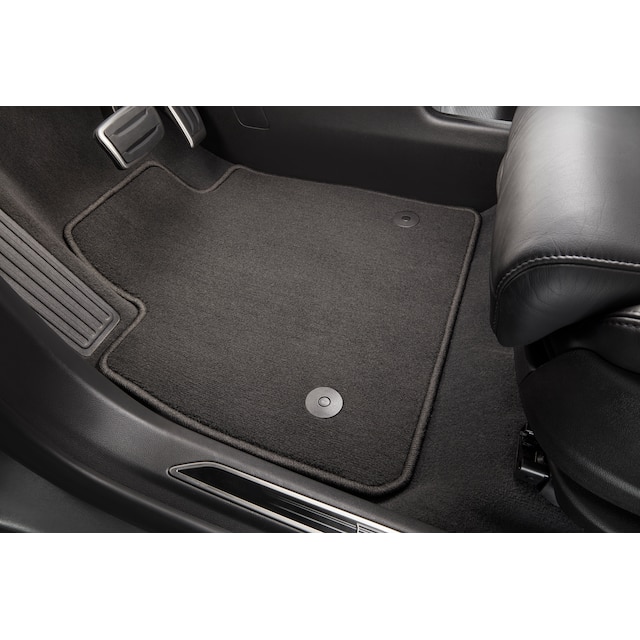 First- and Second-Row Carpeted Floor Mats in Jet Black