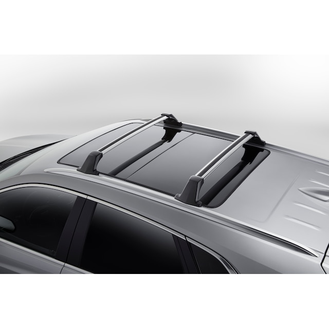 Cadillac Roof Rack Cross Rail Package in Bright Anodized Aluminum 