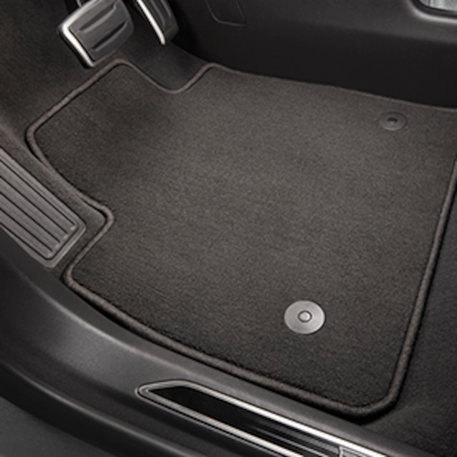 First- and Second-Row Carpeted Floor Mats in Jet Black