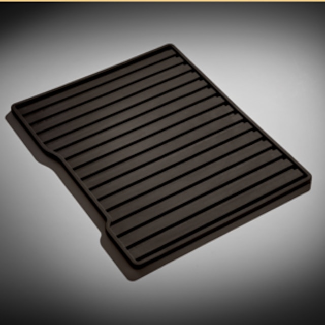 Second-Row Pass-Through All-Weather Floor Mat in Cocoa for Models with Second-Row Captain's Chairs