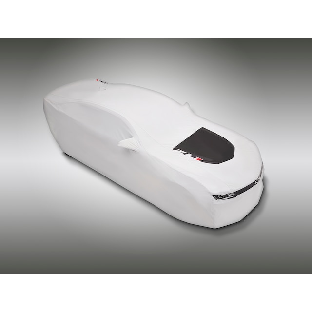 Premium All-Weather Outdoor Car Cover in Very Light Grey with ZL1 Logo