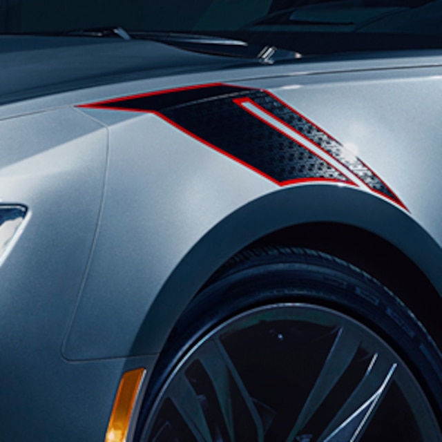 Fender Hash Mark Decal Package in Mosaic Black Metallic with Red Outline