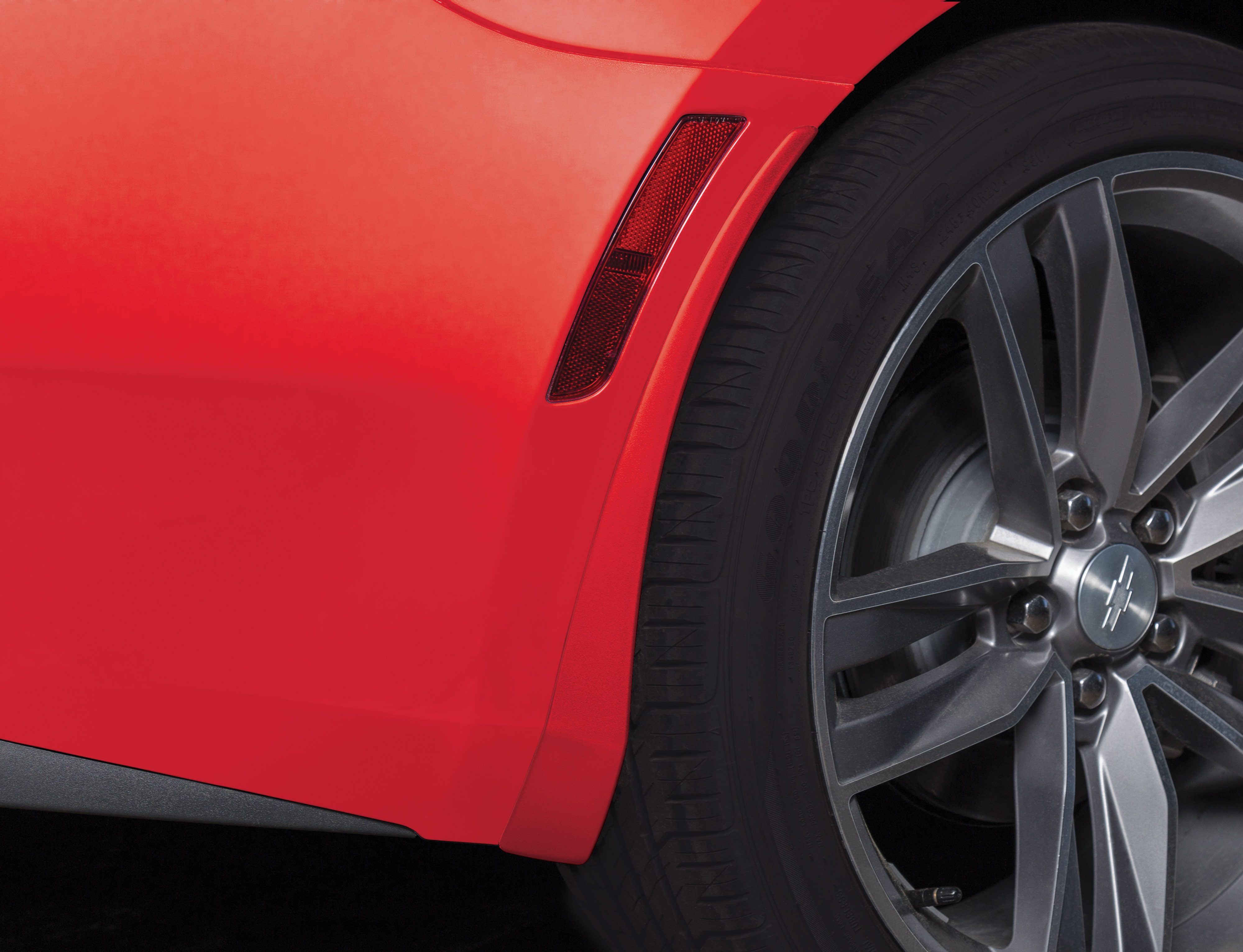 Rear Splash Guards in Red Hot