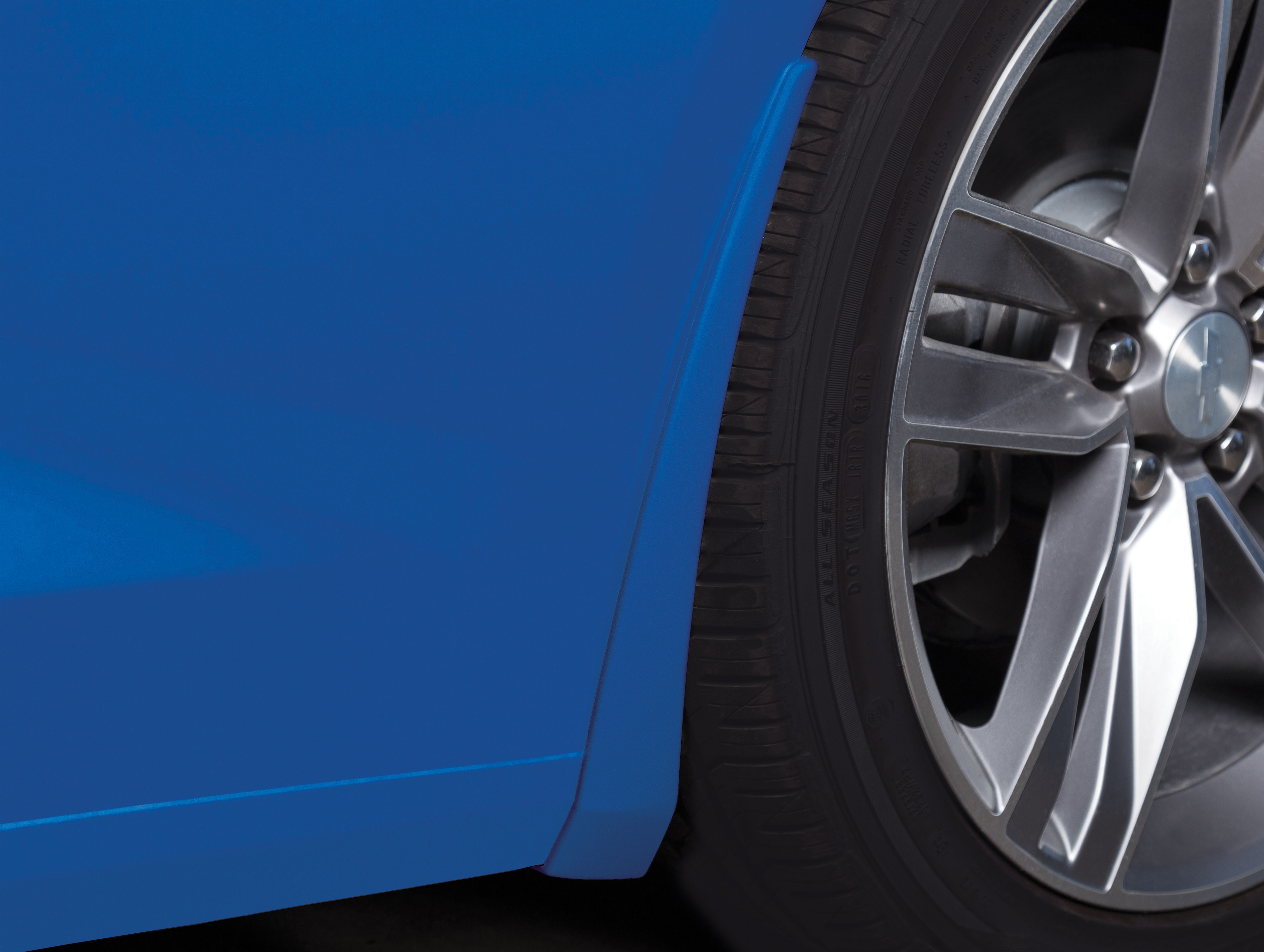 Front Splash Guards in Hyper Blue Metallic