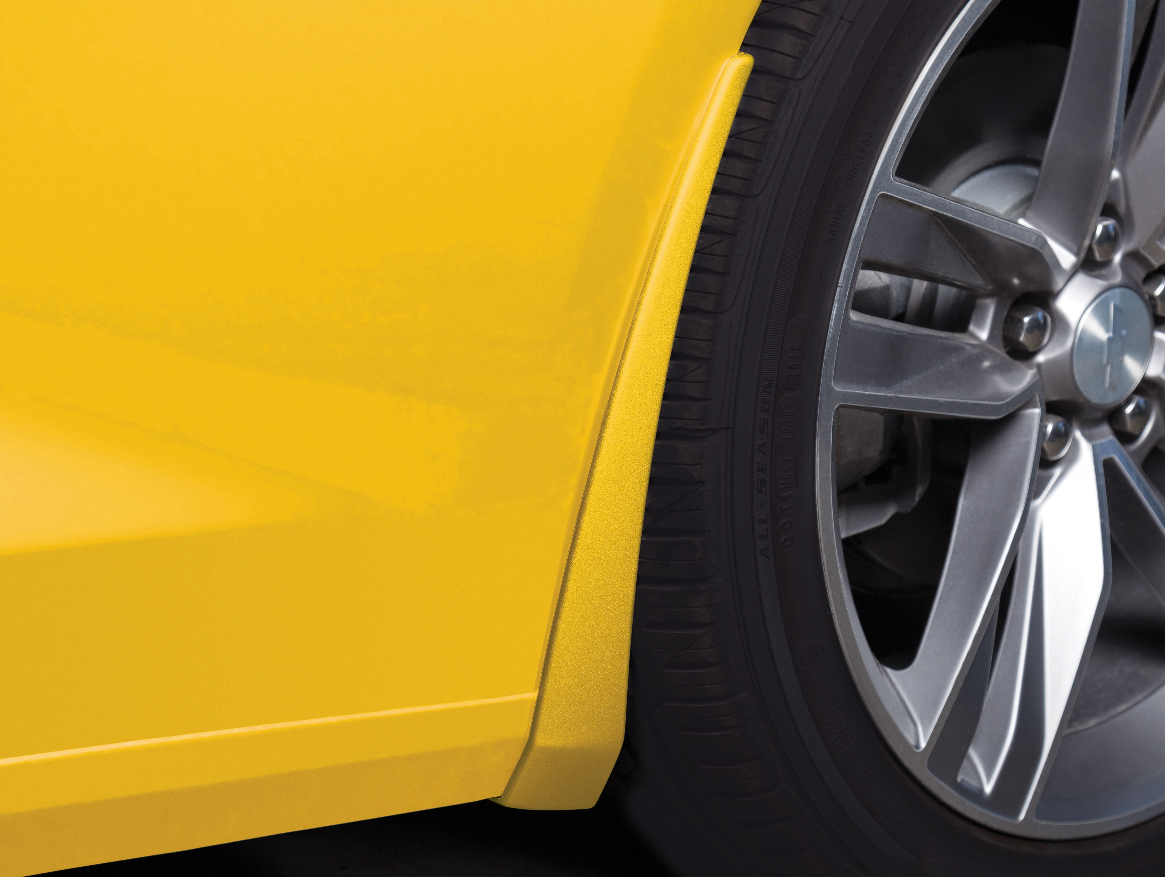 Front Splash Guards in Bright Yellow