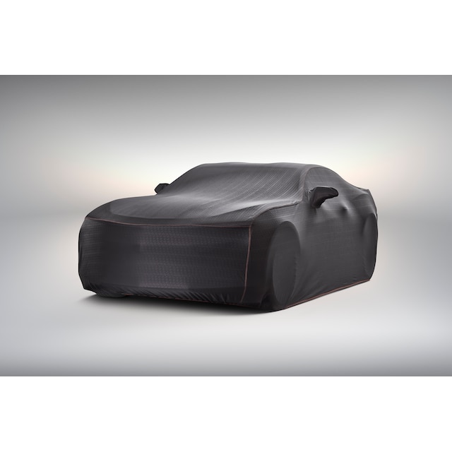 Premium Indoor Car Cover in Black with Embossed Camaro Logos