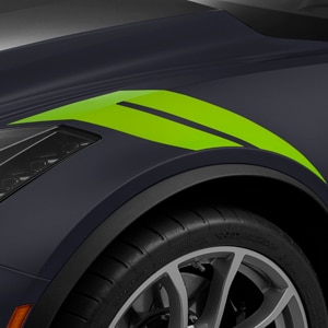 Fender Hash Mark Decal Package in Hyper Green
