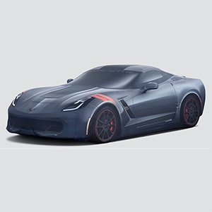 Premium Indoor Car Cover with Fully Rendered Corvette Grand Sport