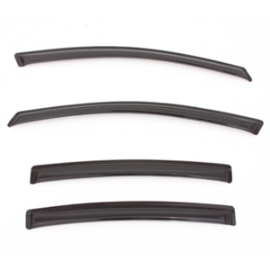 Front and Rear Tape-On Side Door Window Weather Deflectors in Smoke Black by LUND® - Associated Accessories