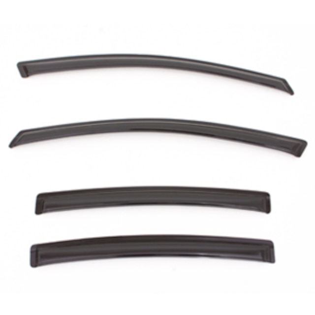 Front and Rear Tape-On Side Door Window Weather Deflectors in Smoke Black by LUND® - Associated Accessories