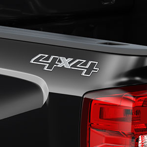 Pickup Box Decal Package in Silver and Charcoal with 4x4 Logo