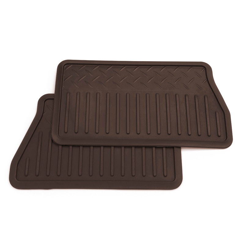 Double Cab Second-Row Premium All-Weather Floor Mats in Cocoa