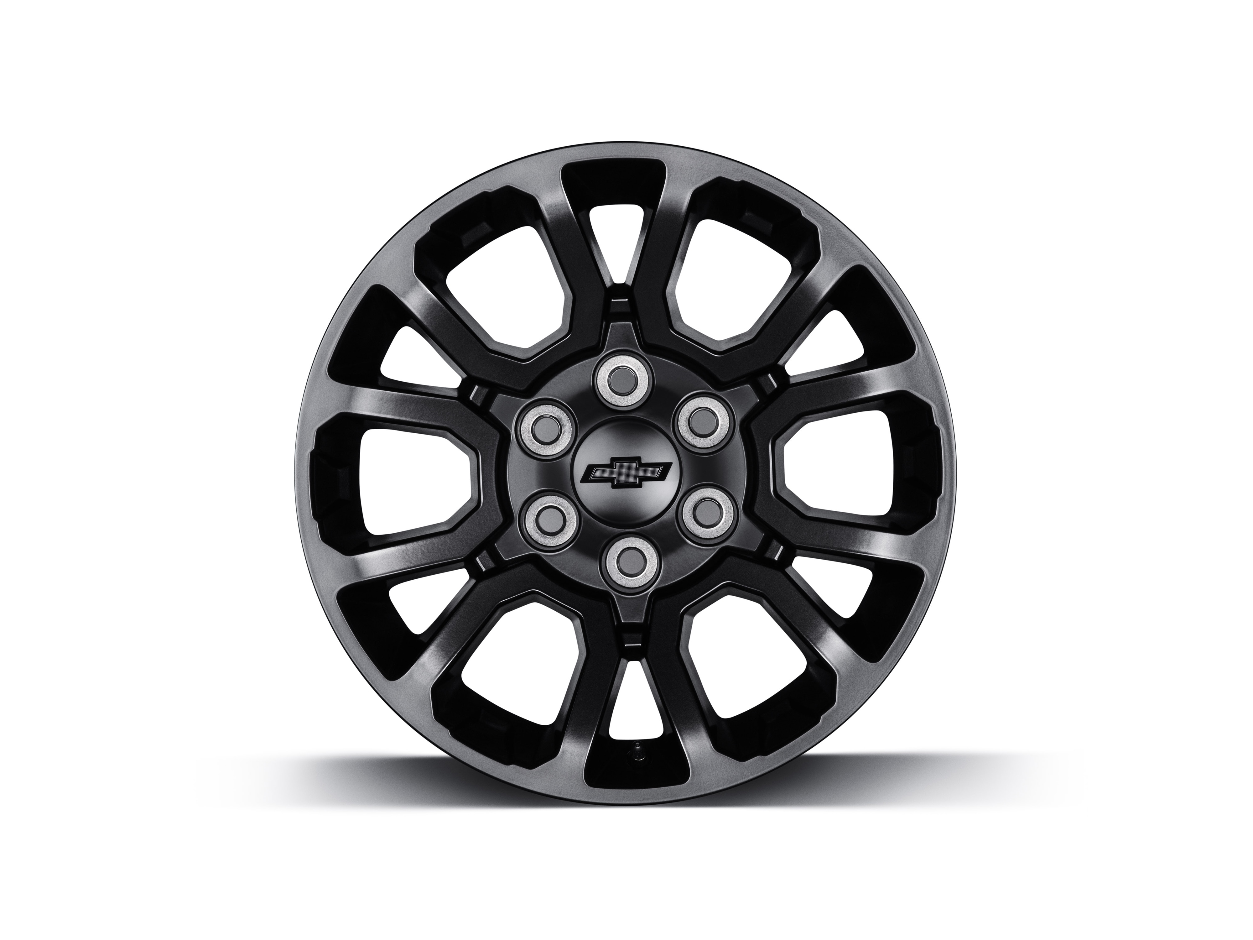 18x8.5-Inch Aluminum 6-Split-Spoke Wheel in Low Gloss Black