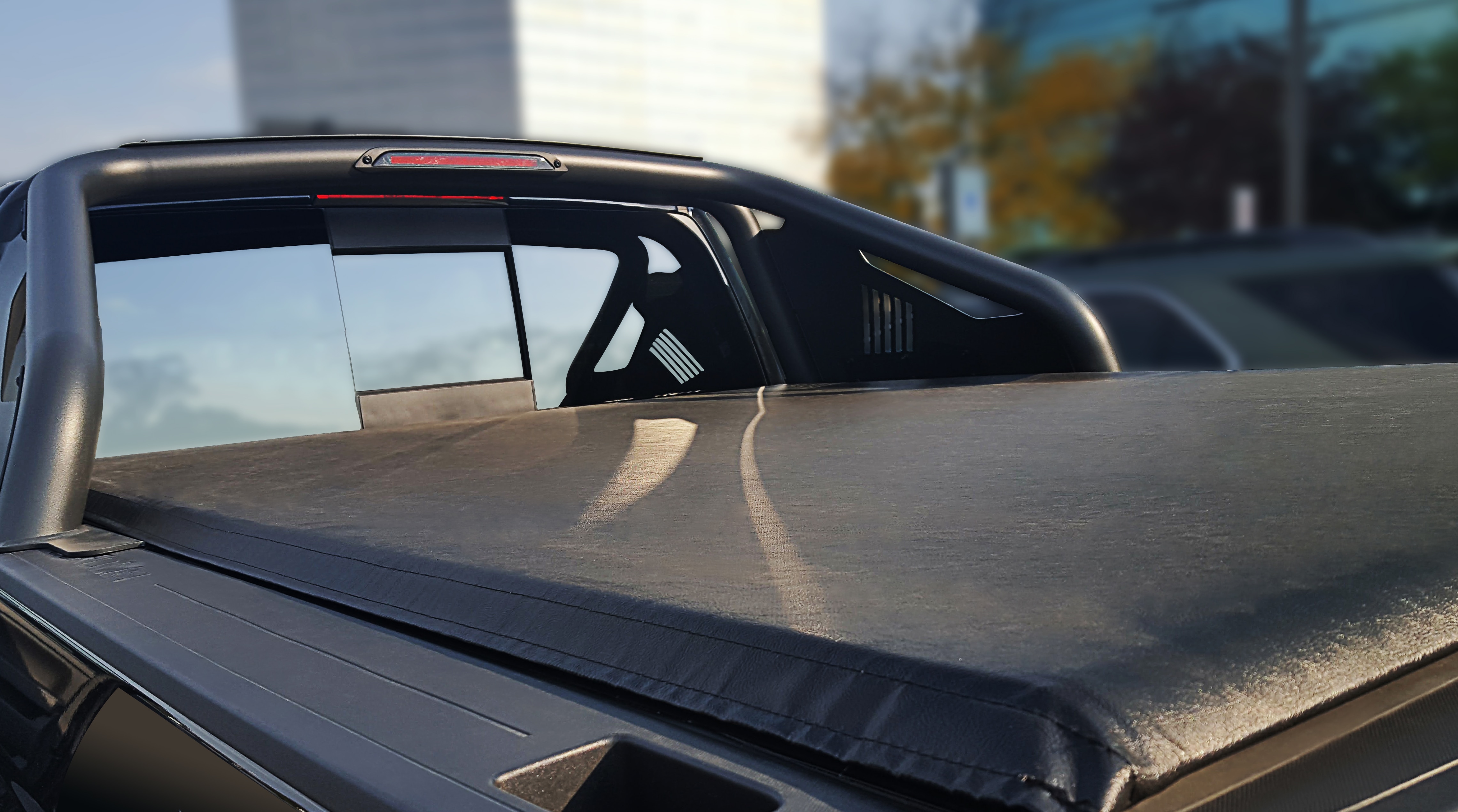 Short Bed Premier Soft Roll-Up Truck Bed Cover in Black by Advantage® - Associated Accessories