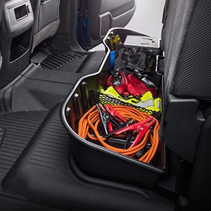 Crew Cab Underseat Storage Compartment in Black