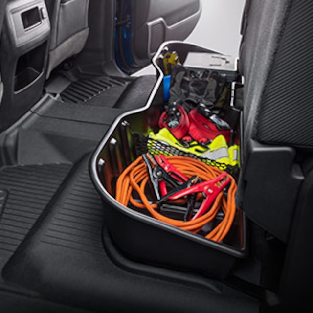 Crew Cab Underseat Storage Compartment in Black