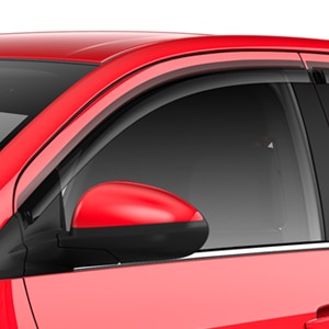 Front and Rear Tape-On Window Weather Deflectors in Smoke Black