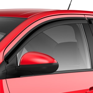 Front and Rear Tape-On Window Weather Deflectors in Smoke Black