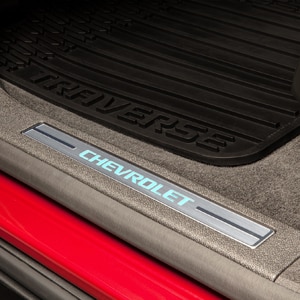 Illuminated Front Door Sill Plates with Titanium Surround and Chevrolet Script