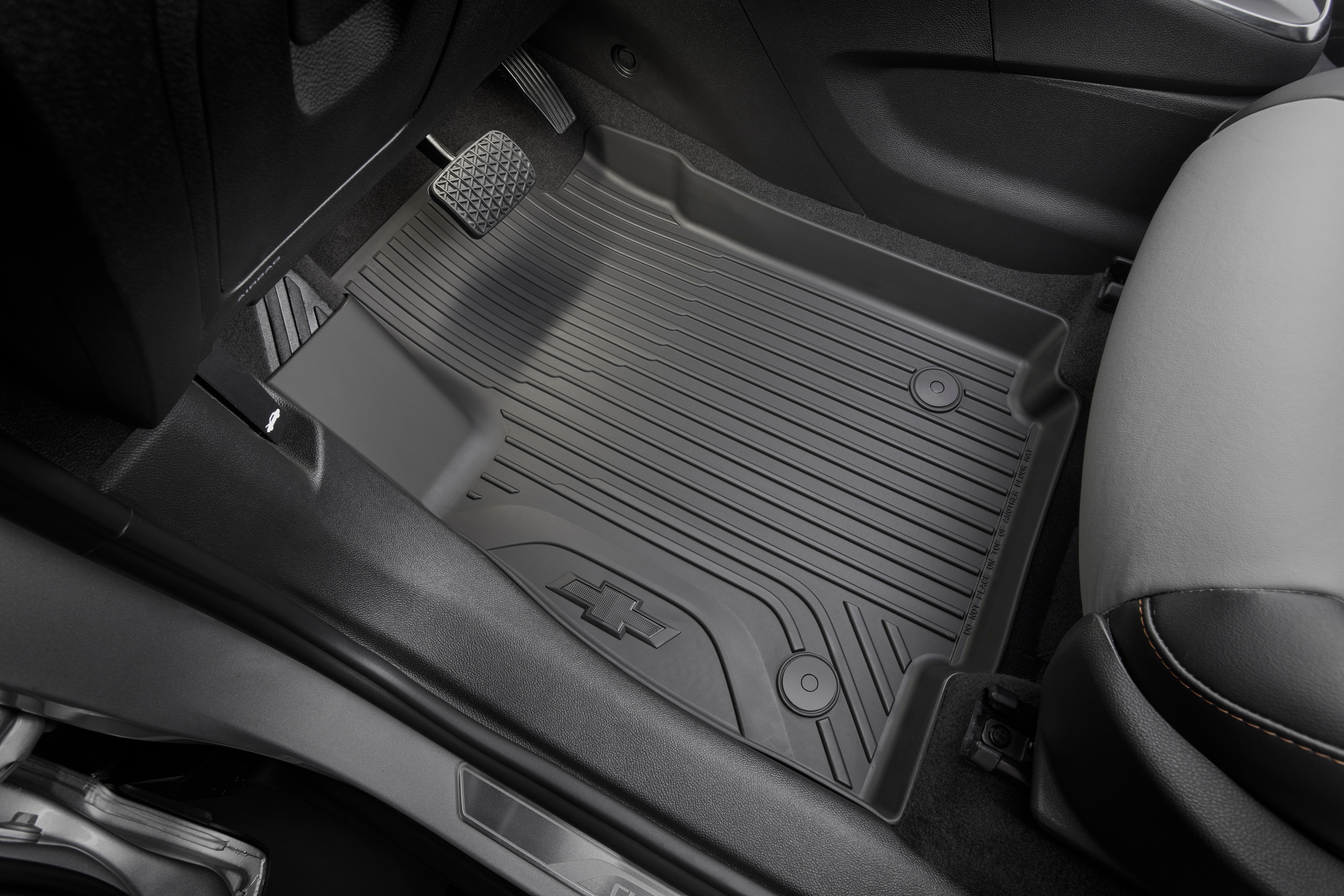 First-Row Premium All-Weather Floor Liners in Jet Black with Bowtie Logo
