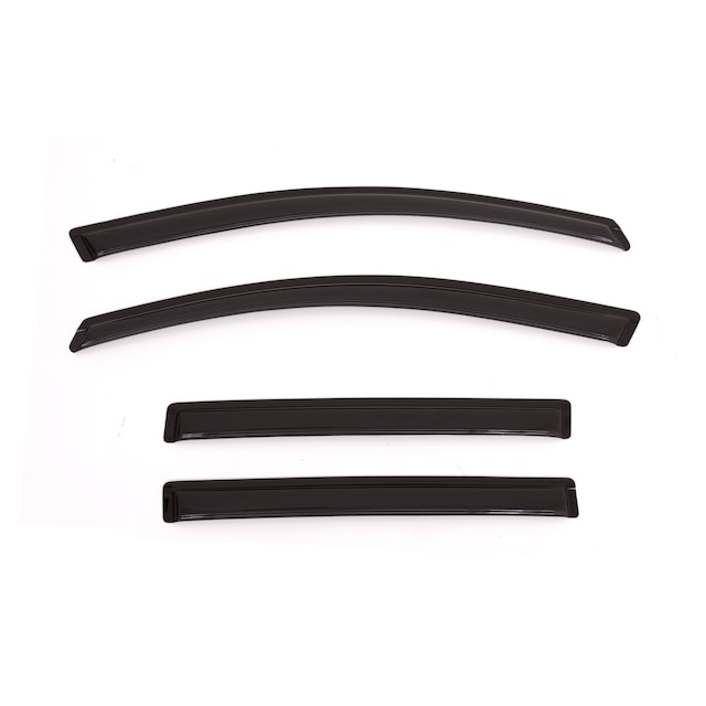 Front and Rear Tape-On Side Door Window Weather Deflectors in Smoke Black by LUND® - Associated Accessories