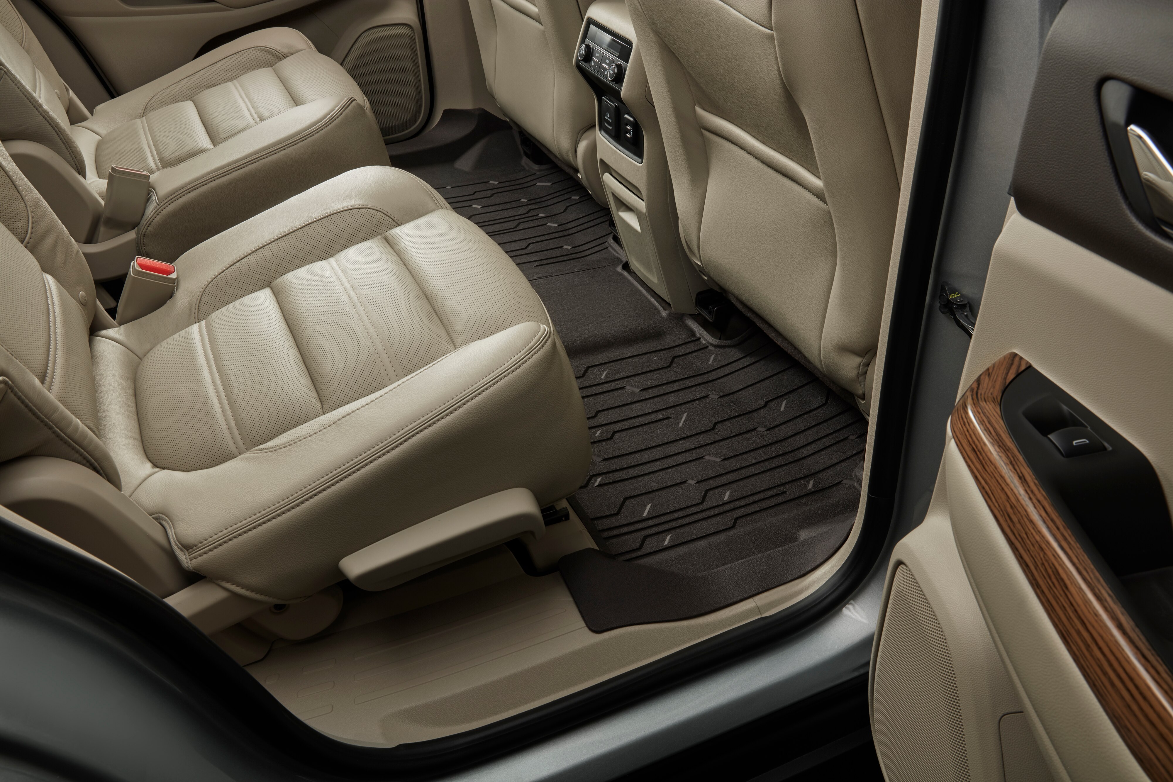 Second-Row Interlocking Premium All-Weather Floor Liner in Cocoa