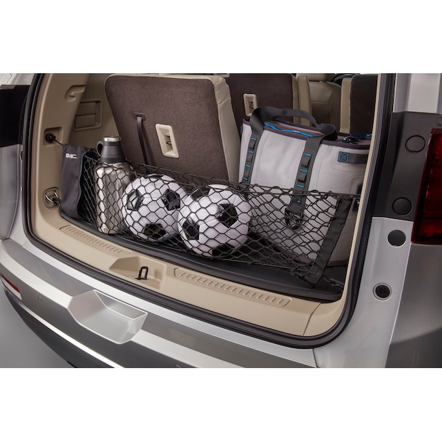 Vertical Cargo Net with Storage Bag featuring GMC Logo
