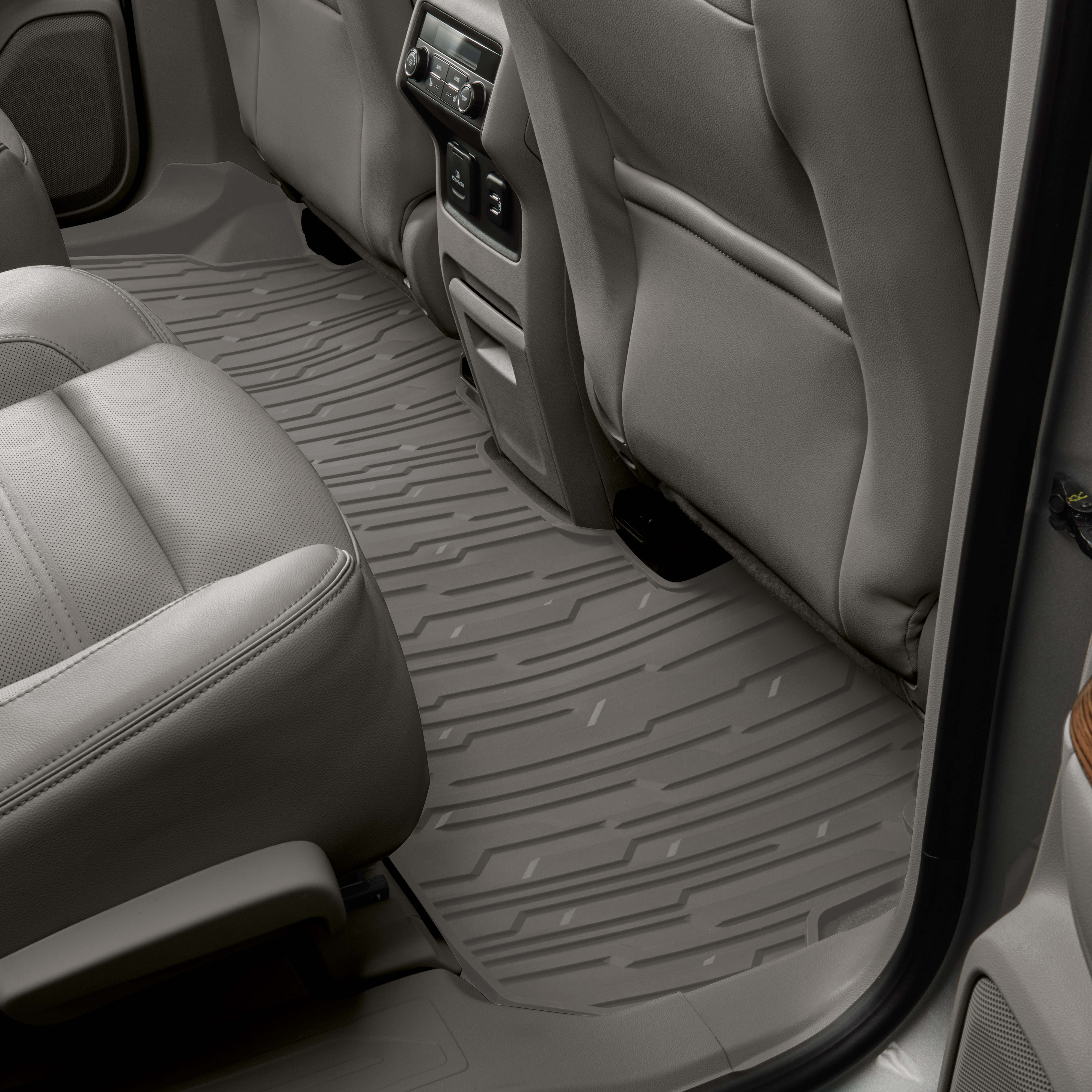 Second-Row One-Piece Premium All-Weather Floor Mat in Dark Ash Gray