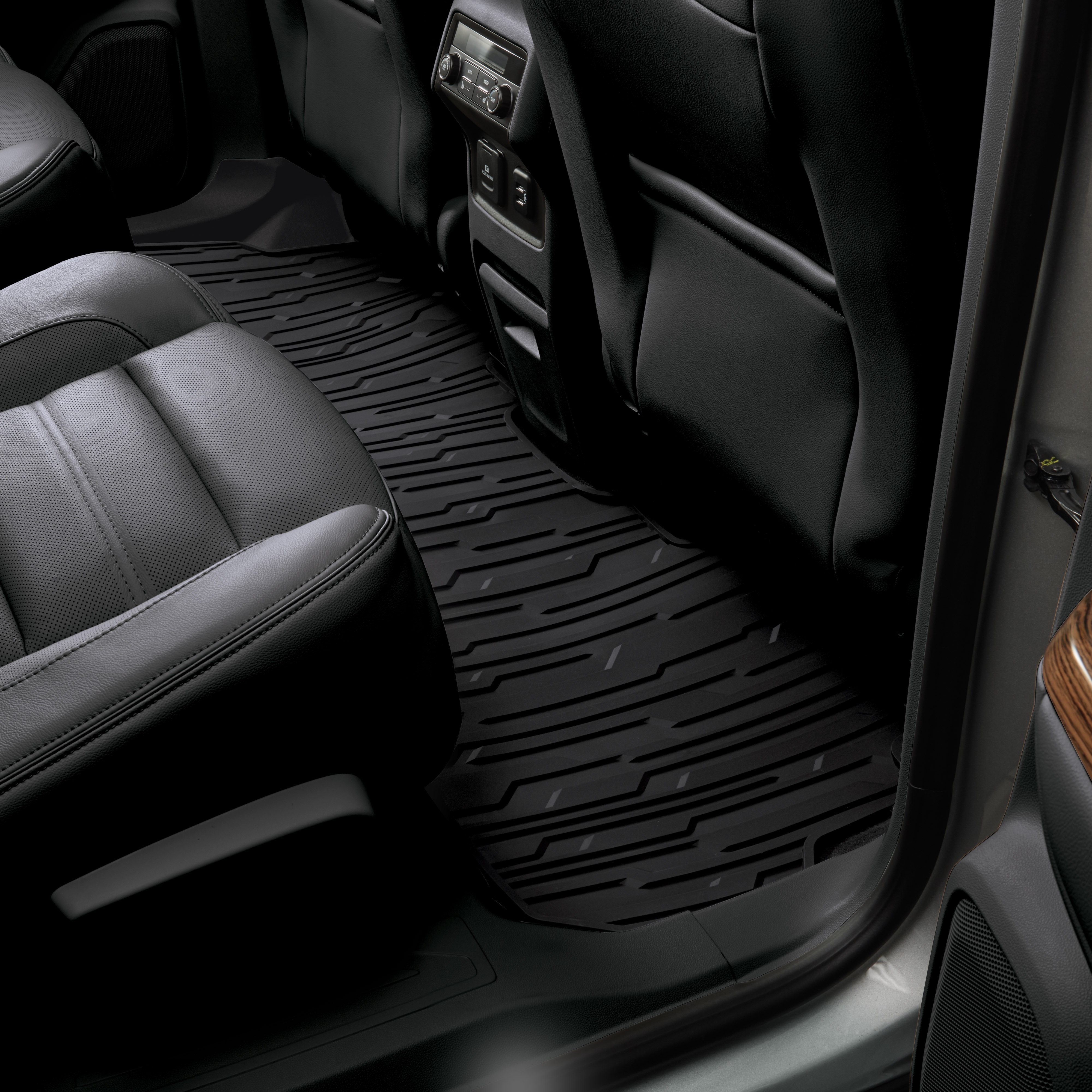 Second-Row One-Piece Premium All-Weather Floor Mat in Jet Black