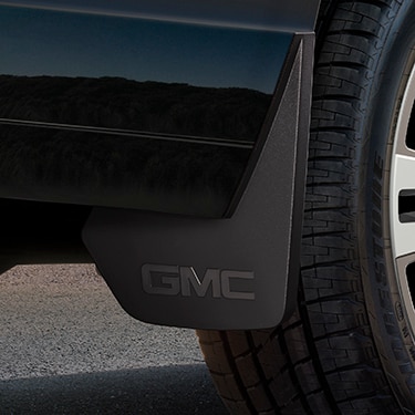 Molded Rear Splash Guards in Black with GMC Logo