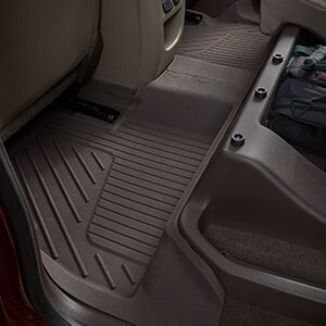 Extended Cab Second-Row Interlocking Premium All-Weather Floor Liners in Cocoa