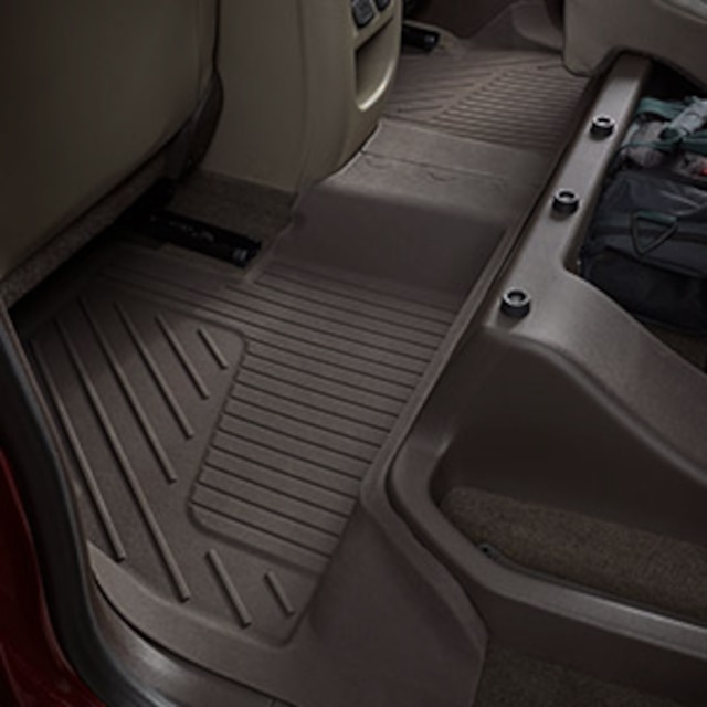 Extended Cab Second-Row Interlocking Premium All-Weather Floor Liners in Cocoa
